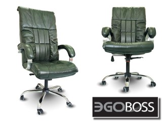 Офисное массажное кресло EGO BOSS EG1001 Малахит в комплектации ELITE натуральная кожа - Ек-Спорт Массажные кресла оптом и в розницу