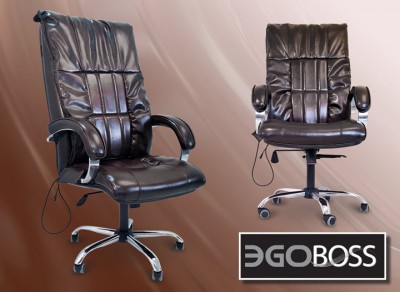 Офисное массажное кресло EGO BOSS EG1001 Шоколад в комплектации LUX - Ек-Спорт Массажные кресла оптом и в розницу